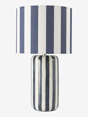 Dar Lighting Blue Ceramic & Polished Chrome Cicada Table Lamp - Image 5 of 6