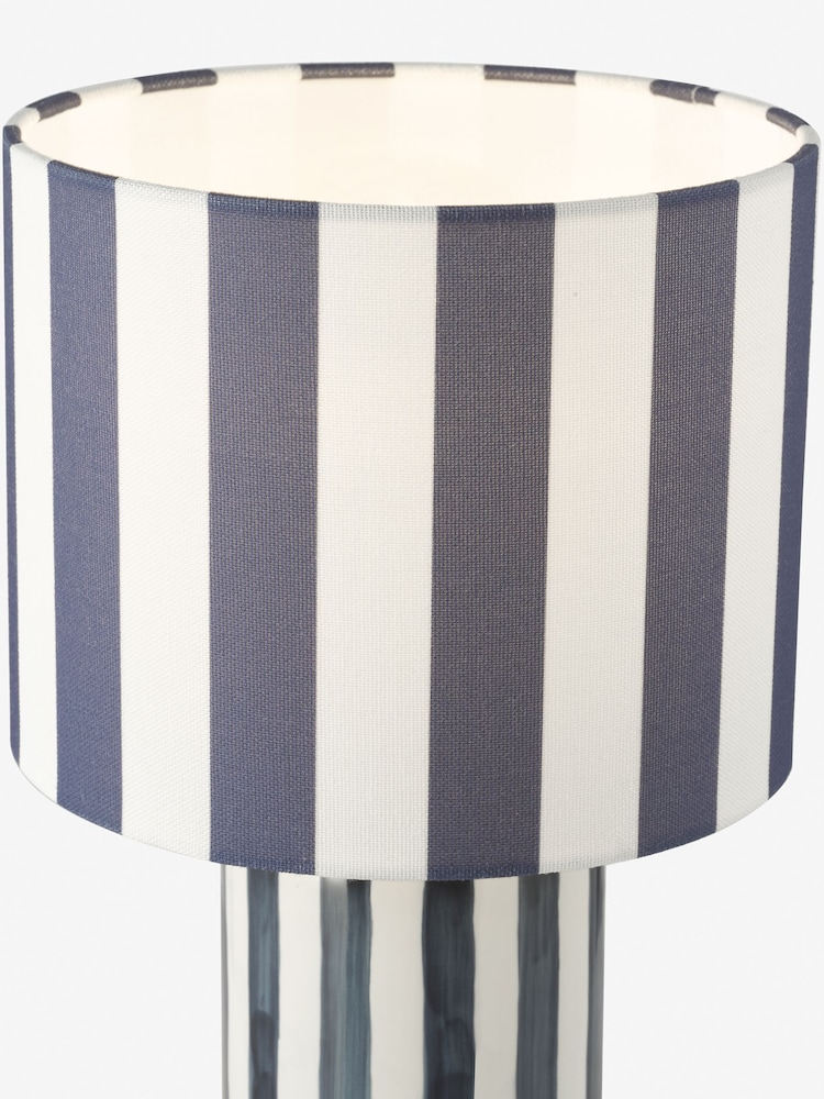 Dar Lighting Blue Ceramic & Polished Chrome Cicada Table Lamp - Image 6 of 6 Dar Lighting Blue Ceramic & Polished Chrome Cicada Table Lamp - Image 6 of 6