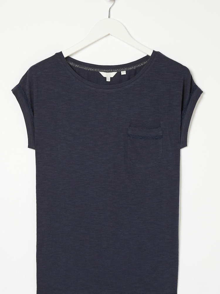 FatFace Blue Ivy Lace T-Shirt - Image 4 of 4