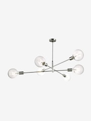 Dar Lighting Satin Chrome Alana 6lt Pendant - Image 1 of 4