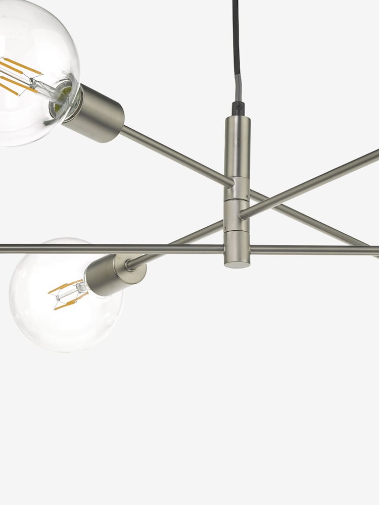 Dar Lighting Satin Chrome Alana 6lt Pendant - Image 2 of 4