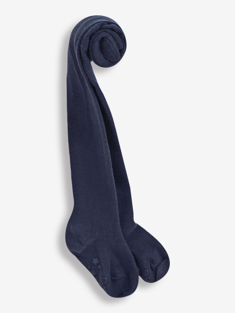 Navy Blue - JoJo Maman Bébé Cotton Rich Plain Tights - Image 1 of 3 Navy Blue - JoJo Maman Bébé Cotton Rich Plain Tights - Image 1 of 3