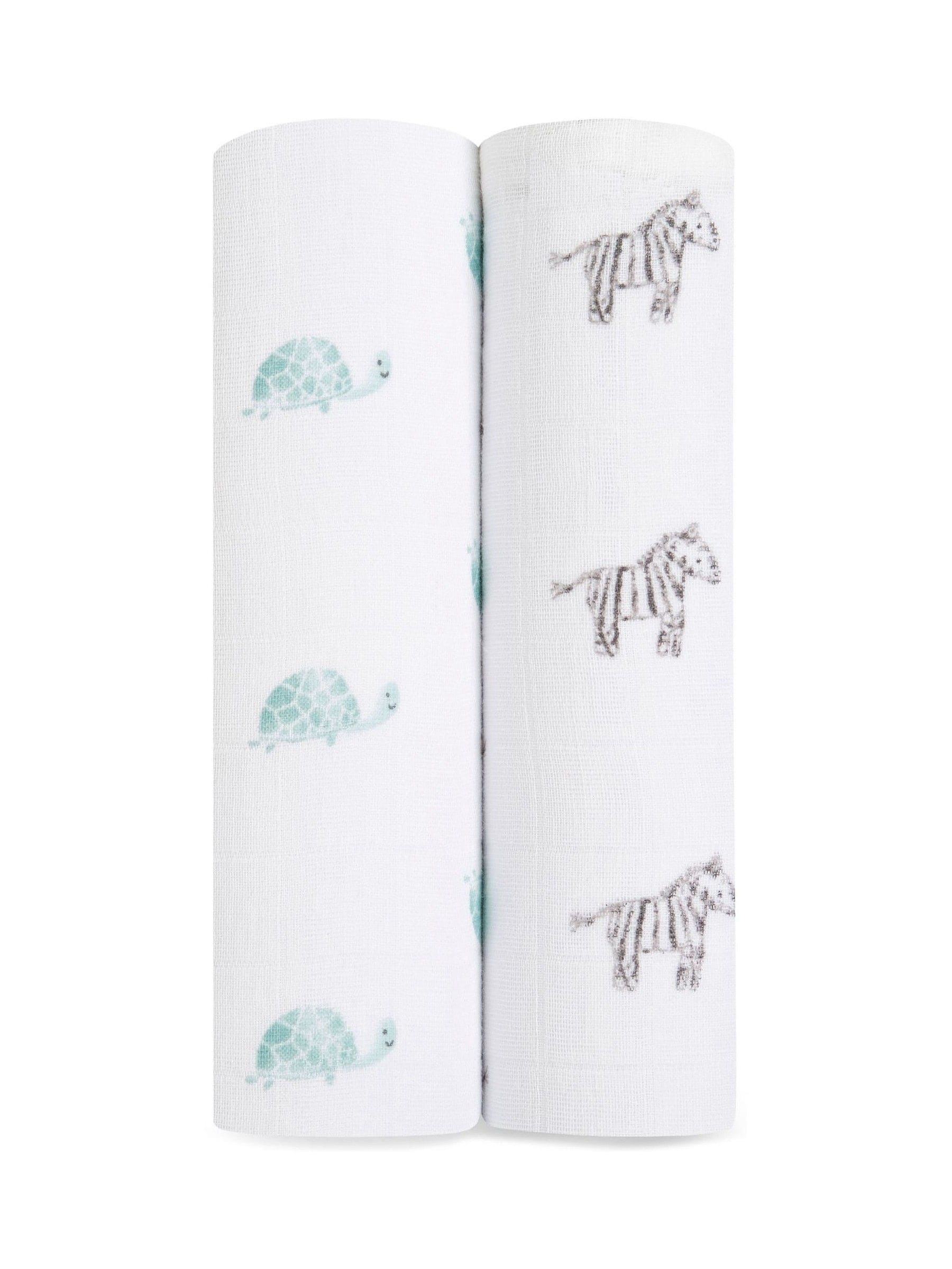 aden + anais White Large Cotton Muslin Blankets 2 Pack view 1