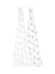 aden + anais White Large Cotton Muslin Blankets 2 Pack - Image 2 of 6