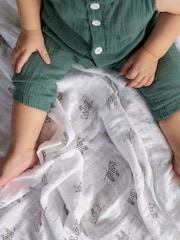 aden + anais White Large Cotton Muslin Blankets 2 Pack - Image 5 of 6