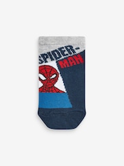 Spider-Man Red/Blue Cotton Rich Trainer Socks 5 Pack - Image 3 of 6