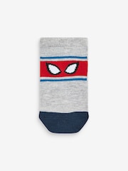 Spider-Man Red/Blue Cotton Rich Trainer Socks 5 Pack - Image 4 of 6