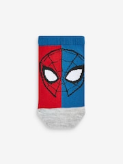 Spider-Man Red/Blue Cotton Rich Trainer Socks 5 Pack - Image 5 of 6