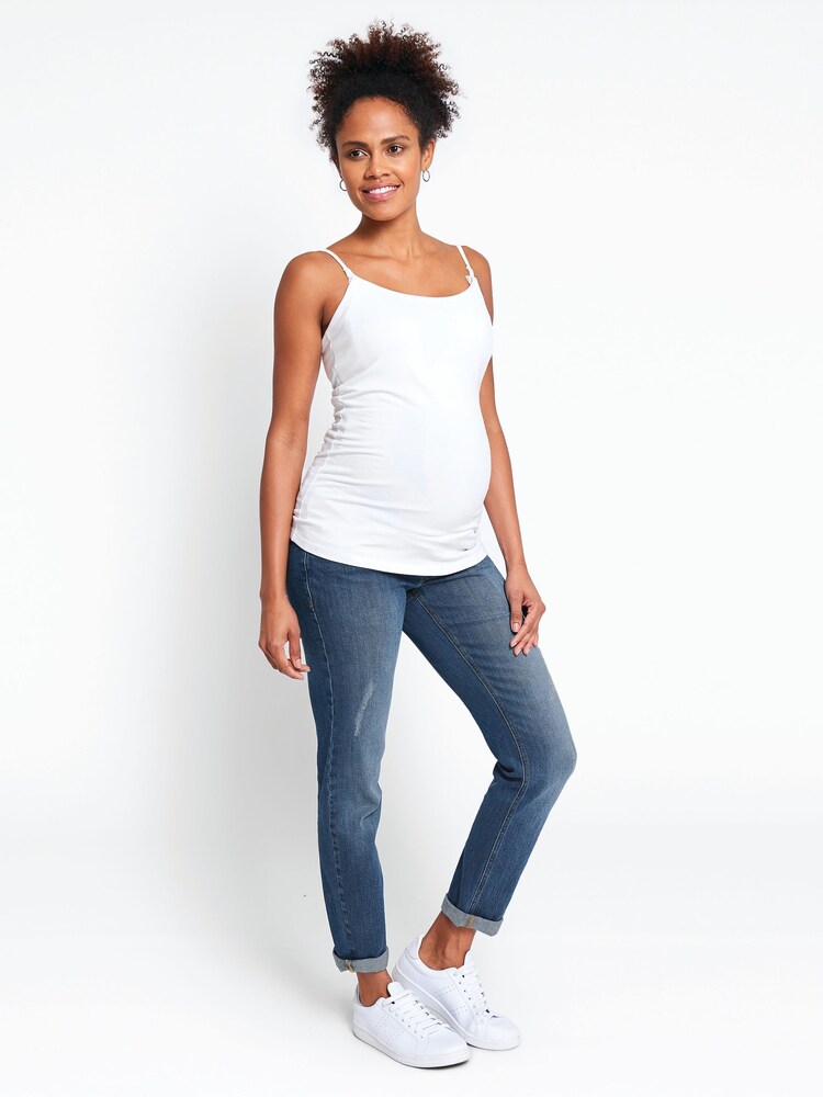 JoJo Maman Bébé White Maternity & Nursing Vest Top - Image 2 of 3