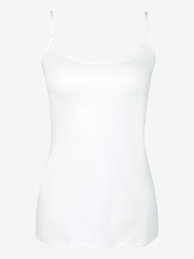 JoJo Maman Bébé White Maternity & Nursing Vest Top - Image 3 of 3