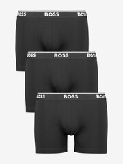 BOSS Dark Black Power Briefs 3 Pack - Image 1 of 6
