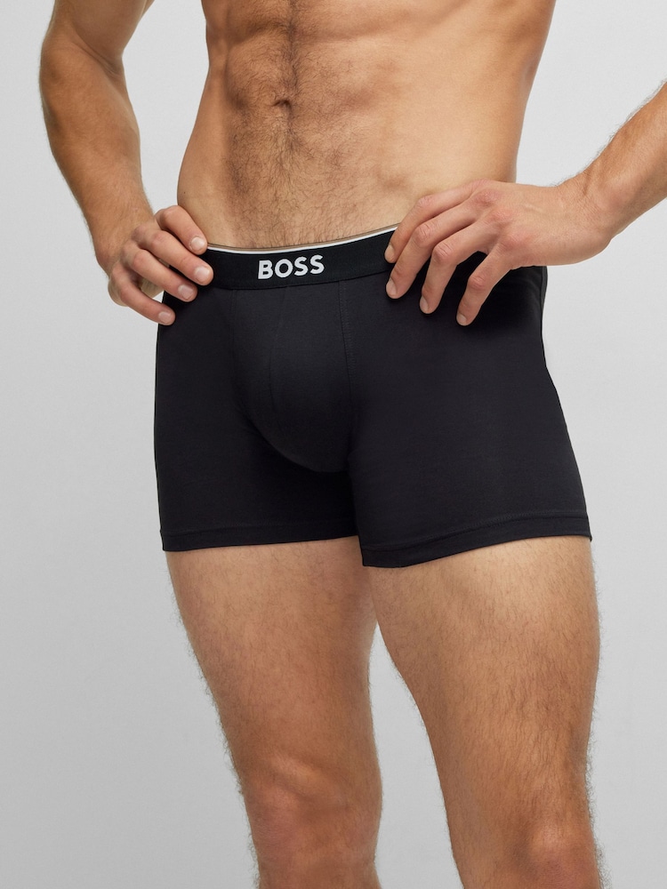 BOSS Dark Black Power Briefs 3 Pack - Image 2 of 6