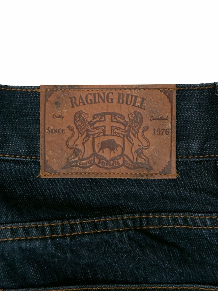 Синий - Raging Bull Синие 100% хлопковые джинсы в полоску - Image 5 of 5