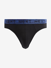 Black Marl Bright Waistband 4 pack Briefs - Image 1 of 10