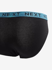 Black Marl Bright Waistband 4 pack Briefs - Image 5 of 10