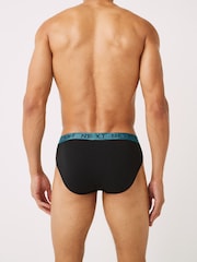 Black Marl Bright Waistband 4 pack Briefs - Image 7 of 10