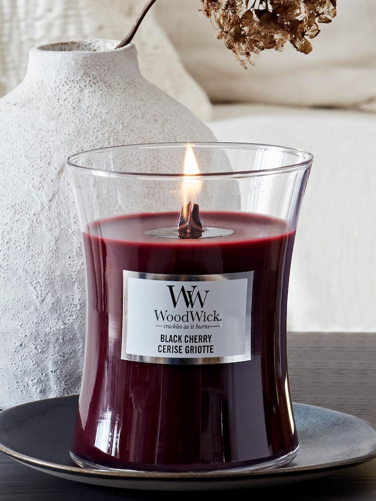 Woodwick Red Hourglass Cherry Jar Candle - Image 1 of 2