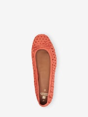 Orange Forever Comfort® Leather Weave Ballerina Shoes - Image 5 of 7