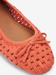 Orange Forever Comfort® Leather Weave Ballerina Shoes - Image 7 of 7