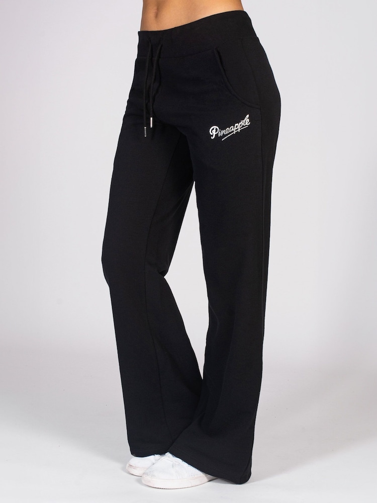 Schwarz - Pineapple Damen Basic-Jogginghose mit weitem Bein - Bild 2 von 8 Schwarz - Pineapple Damen Basic-Jogginghose mit weitem Bein - Bild 2 von 8