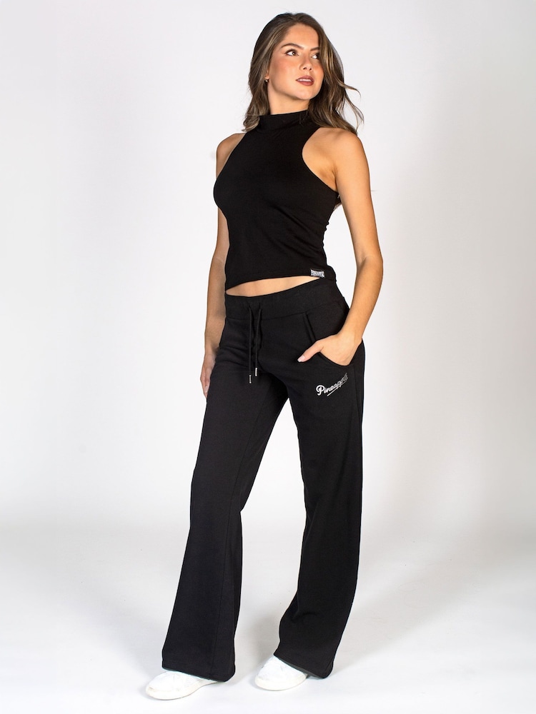 Pineapple Black Womens Essential Wide Leg Joggers - Image 5 of 8