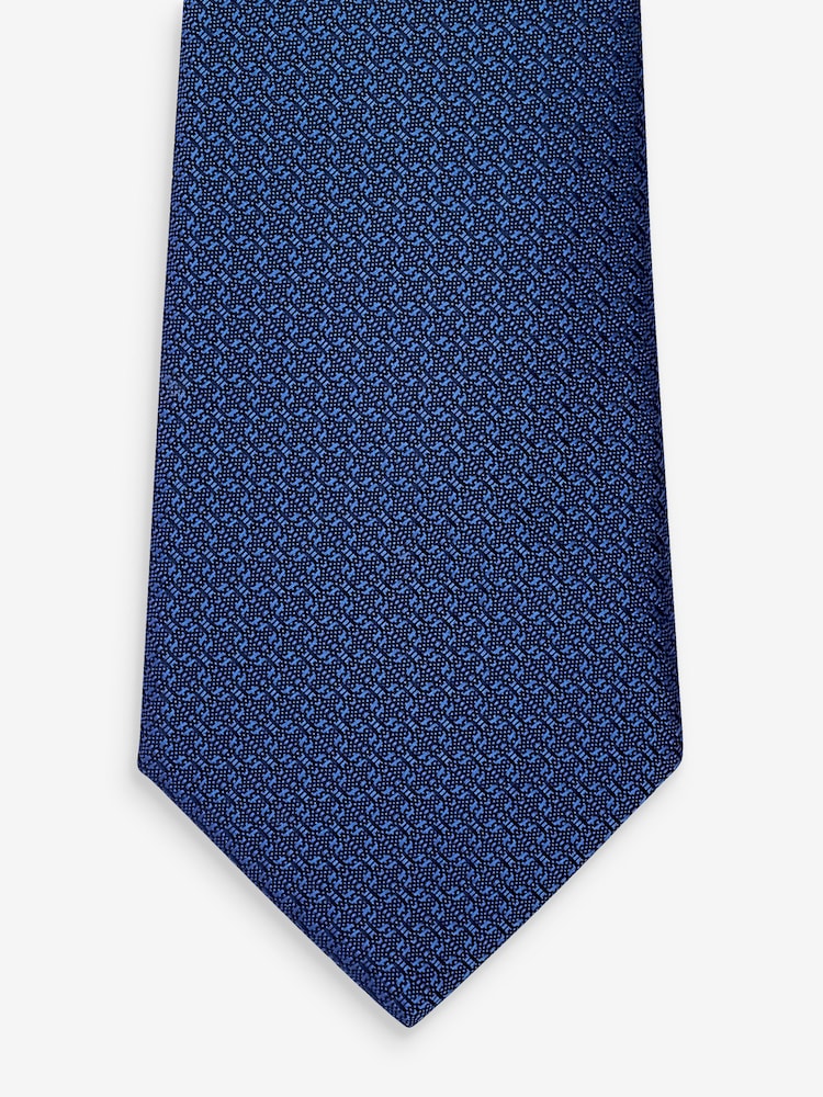 Blue Textured Ties And Clips 2 Pack - Image 4 of 7
