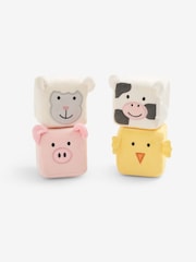 JoJo Maman Bébé Farm 4-Pack Soft Cubes - Image 1 of 7