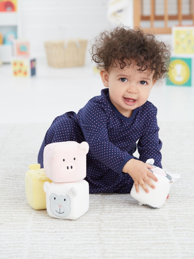 JoJo Maman Bébé Farm 4-Pack Soft Cubes - Image 7 of 7
