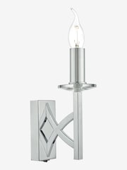 Dar Lighting Polished Chrome & Crystal Lyon Wall Light - Image 1 of 4
