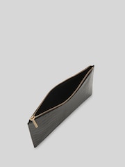 Whistles Mittelgroße Clutch in glänzender Krokodil-Optik - Bild 4 von 4