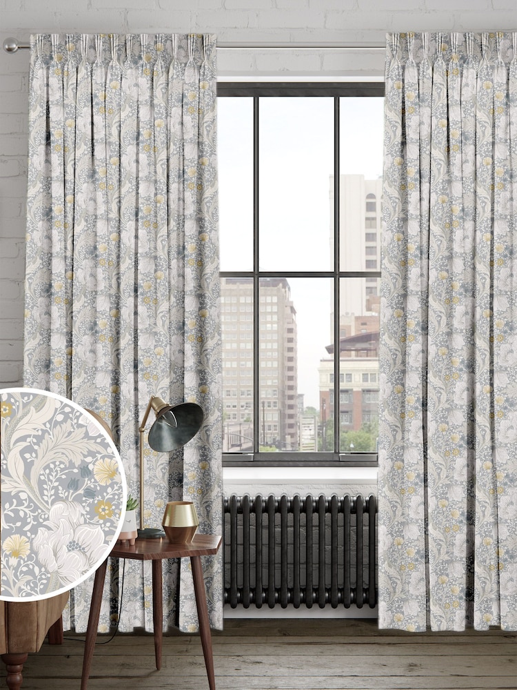 Silver Grey Didsbury Made To Measure 100% Cotton Curtains - Image 1 of 9