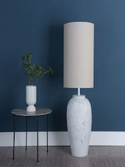 Dar Lighting White & Natural Roetta Floor Lamp - Image 2 of 6