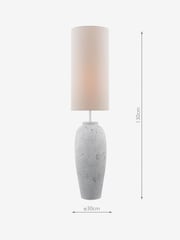 Dar Lighting White & Natural Roetta Floor Lamp - Image 4 of 6