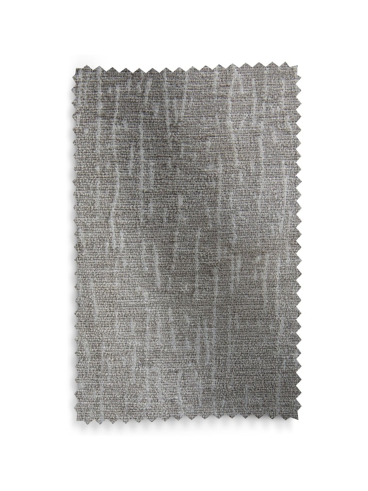 Grey Silver Heavyweight Chenille Super Thermal Eyelet Door Curtain - Image 4 of 4