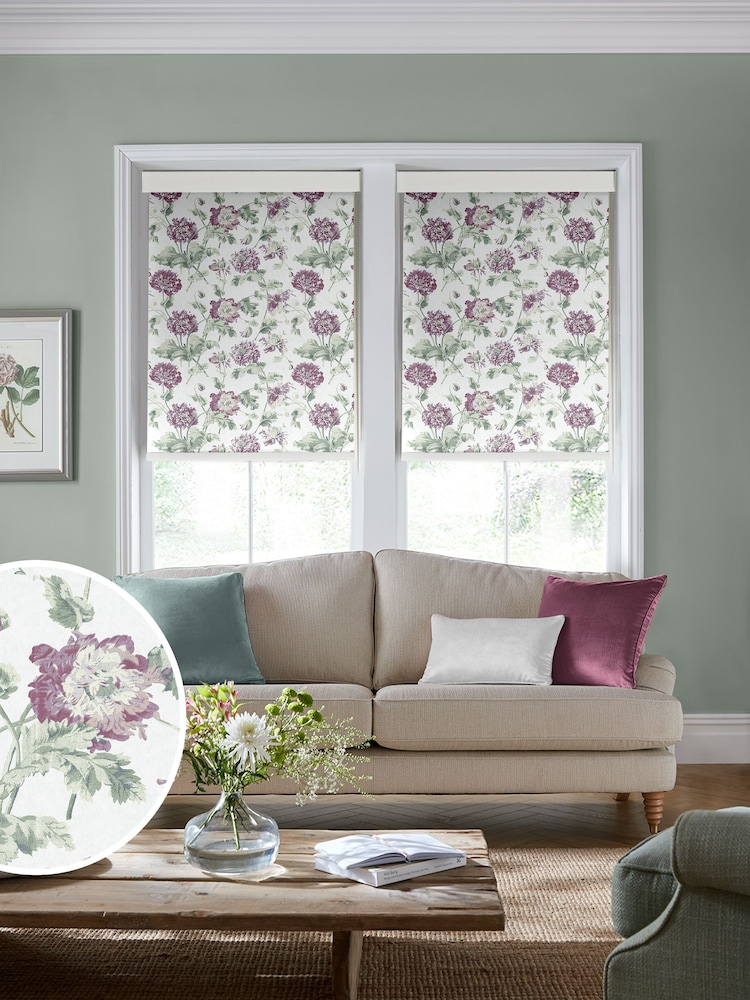 Laura Ashley Grape Purple Hepworth Made To Measure Roller Blind - Image 1 of 6