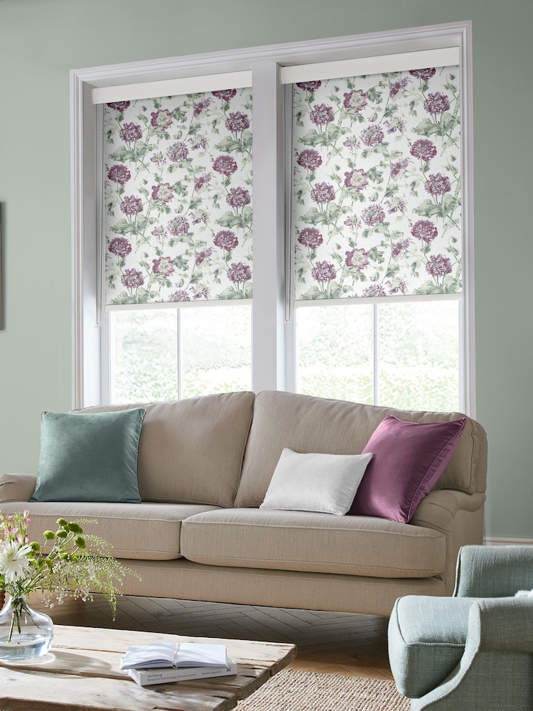 Laura Ashley Grape Purple Hepworth Made To Measure Roller Blind - Image 2 of 6