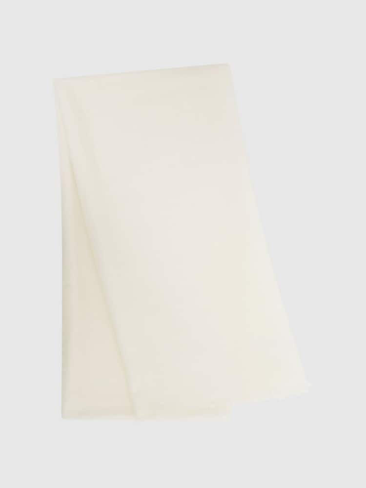 Reiss Off White Heidi Wool-Cashmere Lightweight Scarf - Image 1 of 4