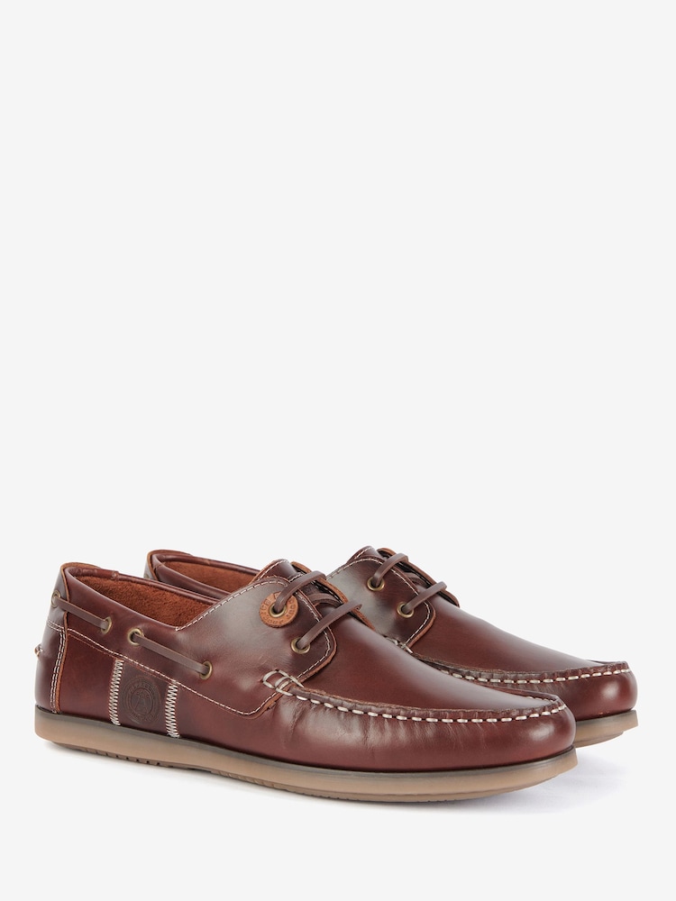 Barbour® Dark Brown Wake Boat Shoes - Image 2 of 7 Barbour® Dark Brown Wake Boat Shoes - Image 2 of 7