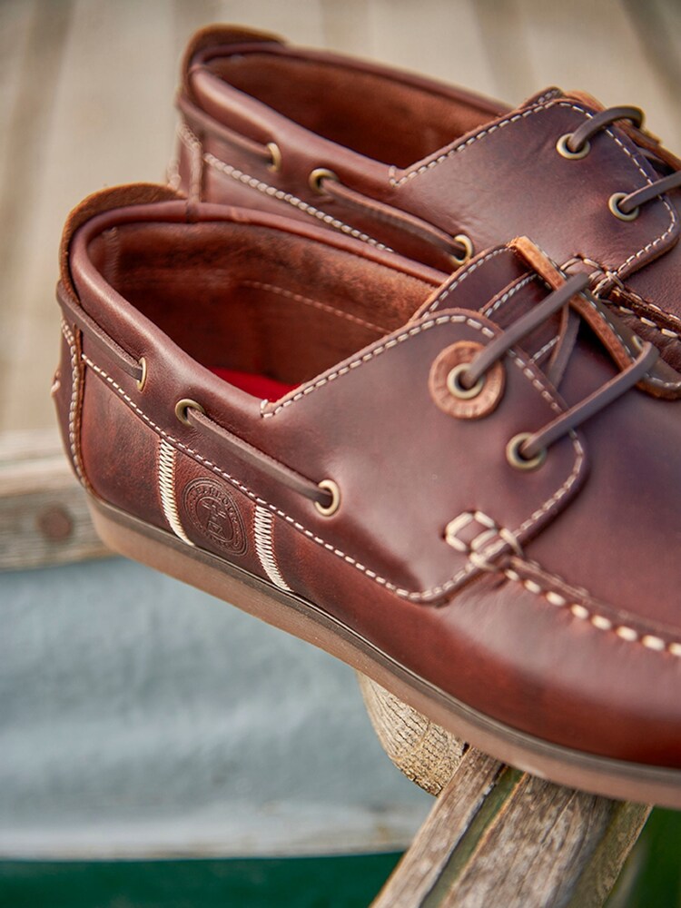 Barbour® Dark Brown Wake Boat Shoes - Image 7 of 7