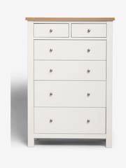 Chalk Malvern Paint Effect 6 Drawer Chest of Drawers - Image 3 of 9