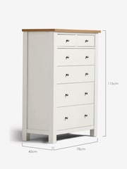 Chalk Malvern Paint Effect 6 Drawer Chest of Drawers - Image 8 of 9
