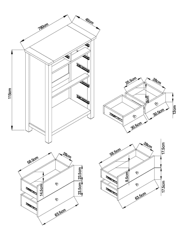 Chalk Malvern Paint Effect 6 Drawer Chest of Drawers - Image 9 of 9