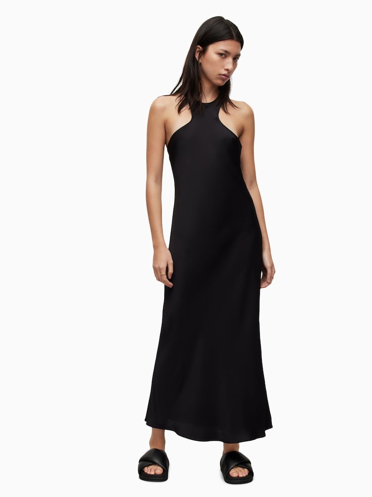 AllSaints Black Betina Dress - Image 3 of 5