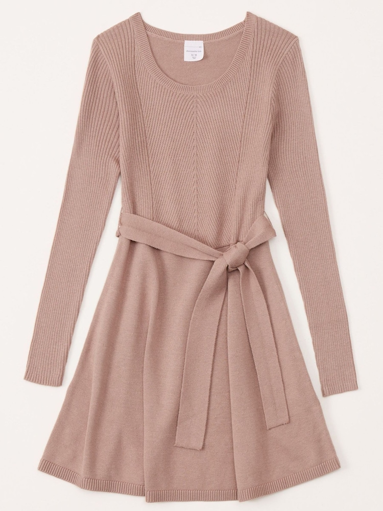 Abercrombie & Fitch Belted Flare Jumper Dress - Image 1 of 3 Abercrombie & Fitch Belted Flare Jumper Dress - Image 1 of 3