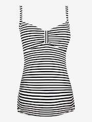 JoJo Maman Bébé Black White Stripe Stripe Maternity Tankini Set - Image 3 of 5