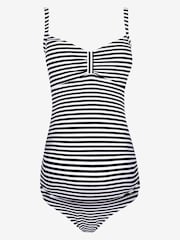 JoJo Maman Bébé Black White Stripe Stripe Maternity Tankini Set - Image 4 of 5