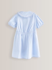 Blue Cotton Rich School Gingham Pretty Collar Dress (3-14yrs) - Image 6 of 6