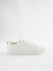 Weiß - Signature Lederturnschuhe mit dicker Sohle - Bild 2 von 5