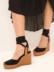 črna - Espadrile s polno peto in zavezovanjem Forever Comfort® - Slika 2 iz 7