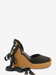 črna - Espadrile s polno peto in zavezovanjem Forever Comfort® - Slika 4 iz 7